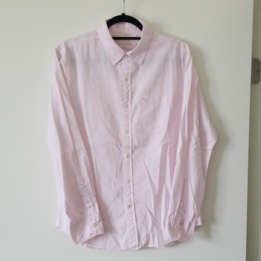 American Eagle - Pink Button Down - Athletic Fit